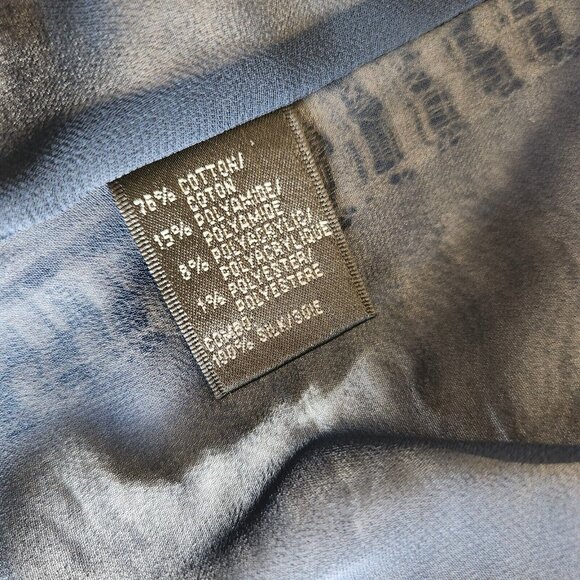 Lafayette 148 Tweed Blazer Women's 12 Metallic Shimmer Navy Blue Silver Career - Picture 8 of 16